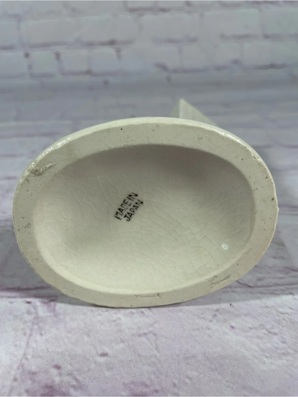 Vintage Double Gladiola Ceramic Flower Vase Made in Japan - Picture 10 of 10
